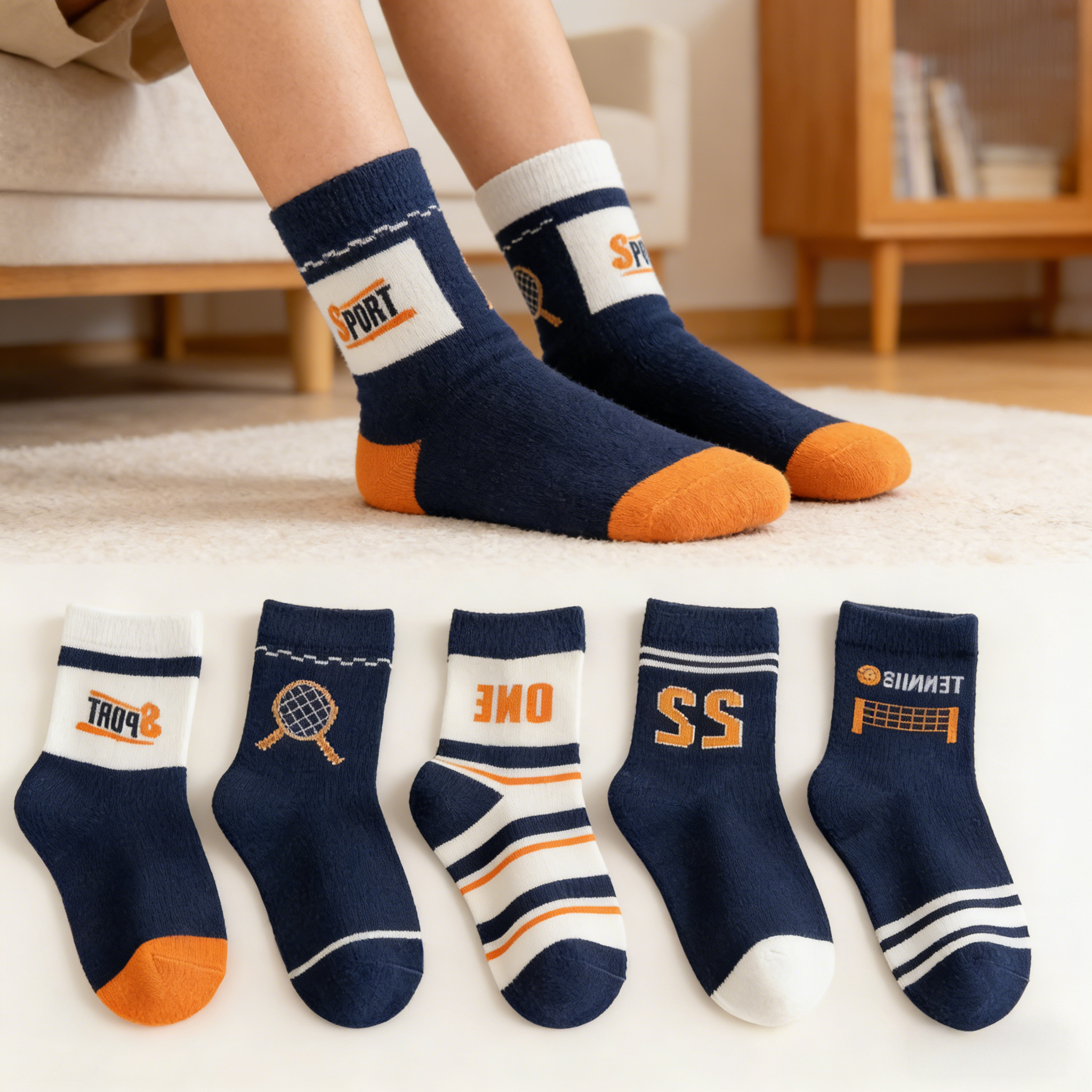 Children's Socks 5-Pack – Boys - Cotton Crew Sock Pack review and price