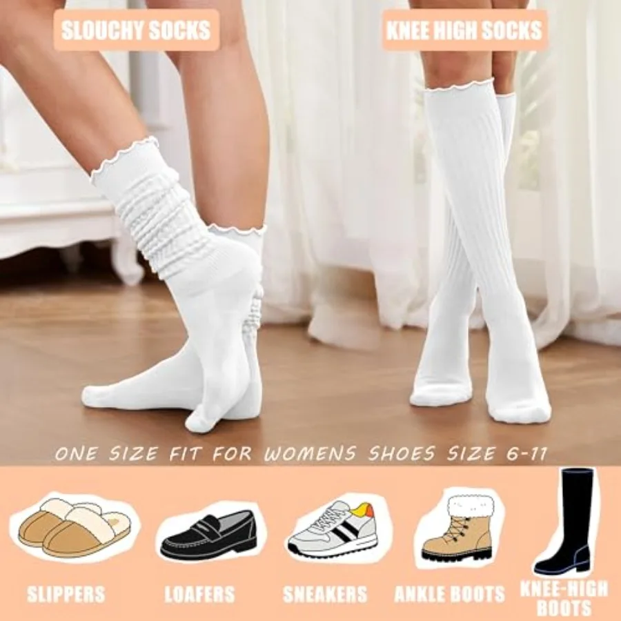 Women's Ruffle Slouchy Socks 3 - Boot Sock Slouchy review and price