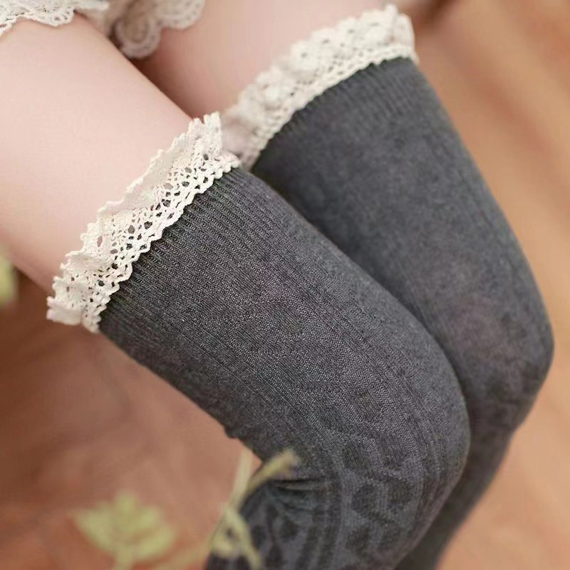 1pair Sexy Lace Up Long Knee S - Knee High Sock Women review and price
