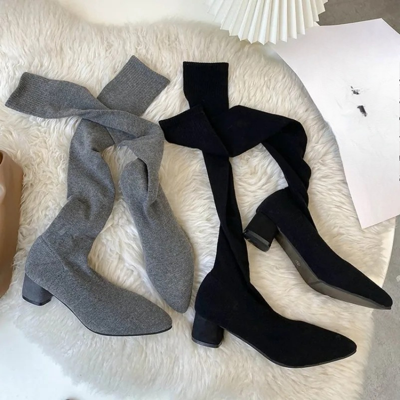 High Knee Sock Shoes 2025 New  - Knee High Sock Women review and price