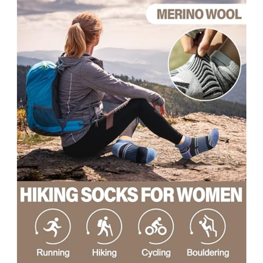 LANLEO Merino Wool Ankle Runni - Wool Hiking Sock review and price